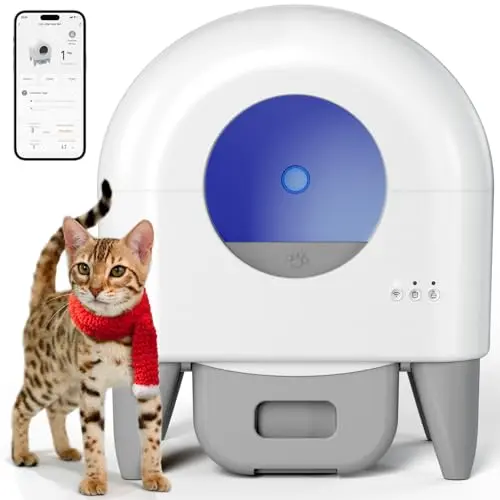 Fumoi self-cleaning litter box with large capacity