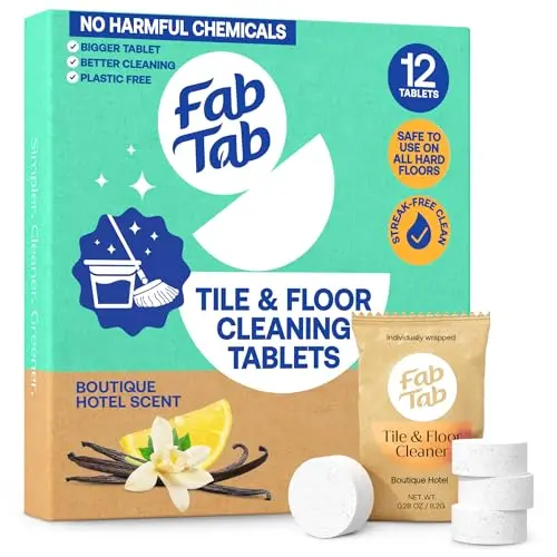 Fab Tab dissolvable enzyme cleaner tablets for hardwood and tile floors