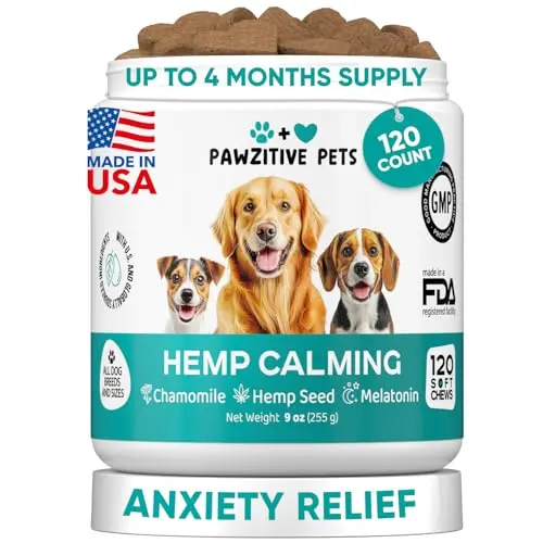 Pawzitive Pets Hemp Calming Chews for Dogs soft treats