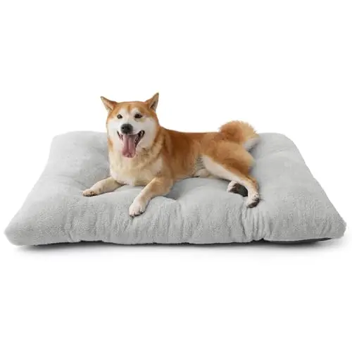 Bedsure washable dog crate bed with plush surface