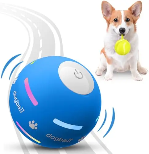 PetDroid interactive dog ball with USB charging and tennis cover