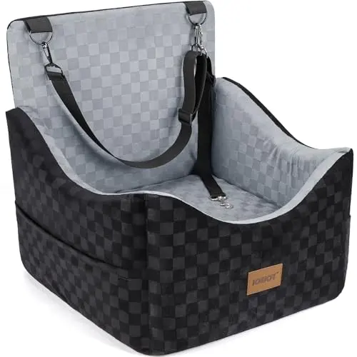 JOEJOY dog car seat with dual-sided fabric and safety belts