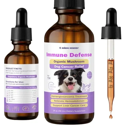 Unipomme Dog Cancer Supplements liquid bottle for immune support