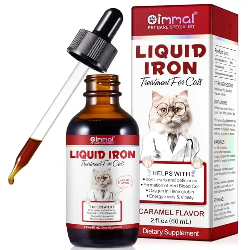VOSIFSDIY liquid iron drops for cats with folate and B12