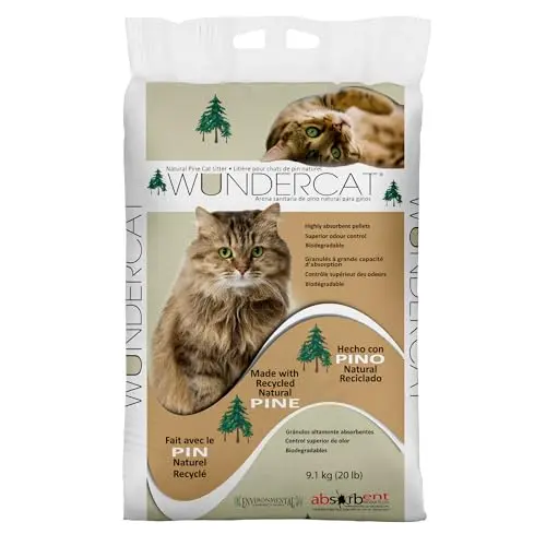 Progressive Planet Wundercat Natural Pine Cat Litter 20lb bag made from reclaimed wood