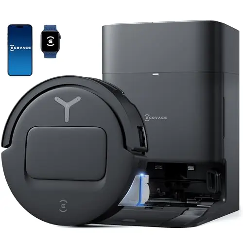 ECOVACS DEEBOT T80 Omni robot vacuum and mop in black with self-cleaning station