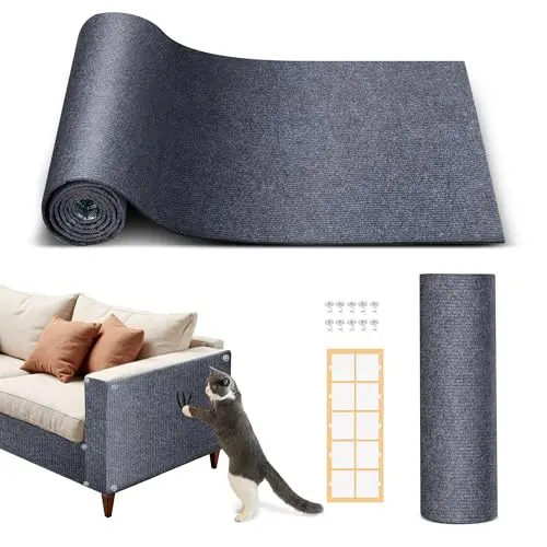 Enkman dark gray trimmable self-adhesive cat scratch mat