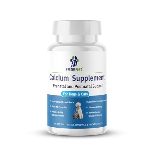 PregnaPaws calcium supplement tablets for dogs and cats