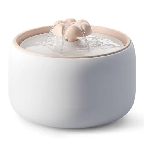 WOPET orange ceramic pet water fountain with large capacity