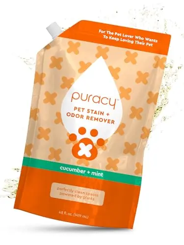 Puracy enzyme cleaner bottle with cucumber and mint scent