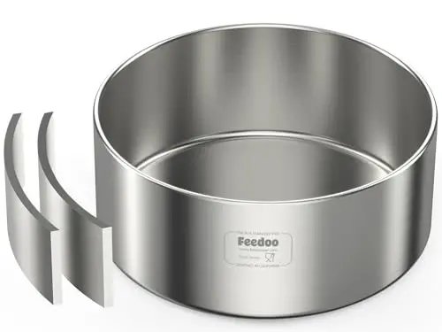 Feedoo double-layer insulated stainless steel dog bowl with non-slip rubber base