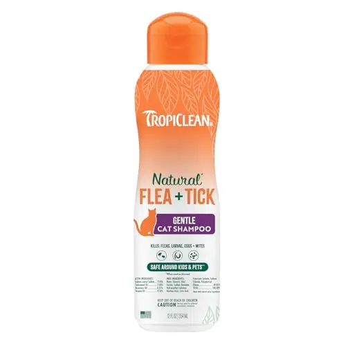 TropiClean Gentle Flea Shampoo for Cats bottle