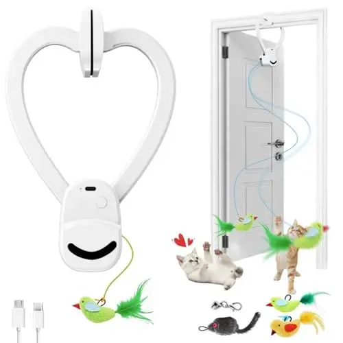 CATPICK automatic flying bird cat toy for doorways