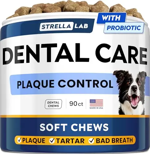 STRELLALAB Advanced Dental Chews with probiotics for dogs