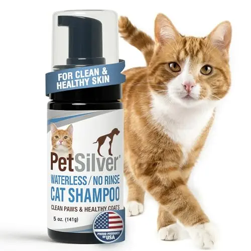 PetSilver Waterless Cat Shampoo for Long-Haired and Sensitive Cats