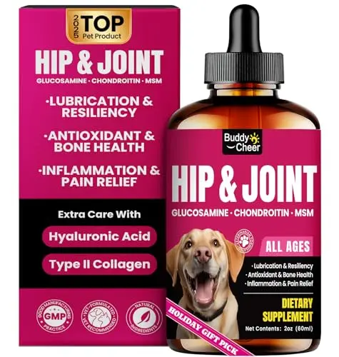 BuddyCheer Glucosamine for dogs liquid drops bottle