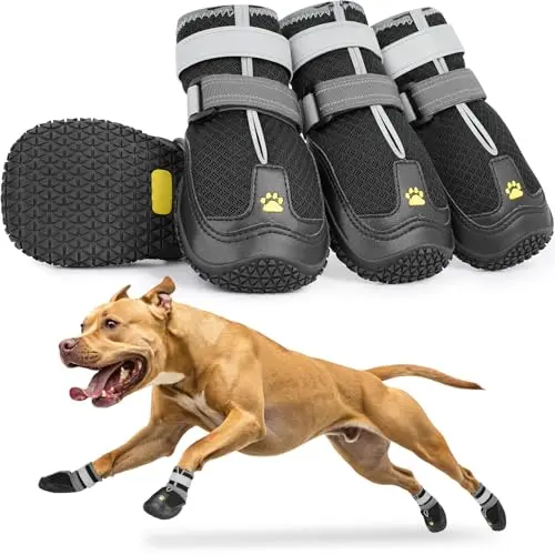 LUCKYPAW breathable dog boots for hot pavement hiking
