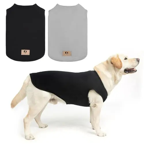 KOOLTAIL 2-pack of cotton dog shirts for large breeds