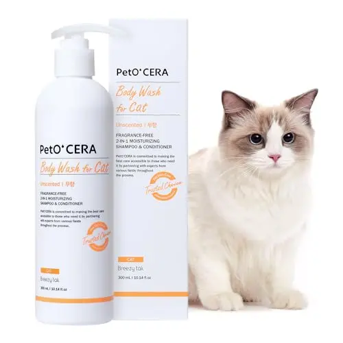 Breezytail PetOCera All-in-One Cat Shampoo and Conditioner bottle