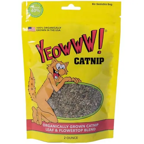 Yeowww! organically grown catnip in a resealable pouch