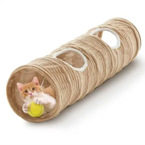 Flashing Fire cat tunnel with 11.8-inch diameter and fun ball