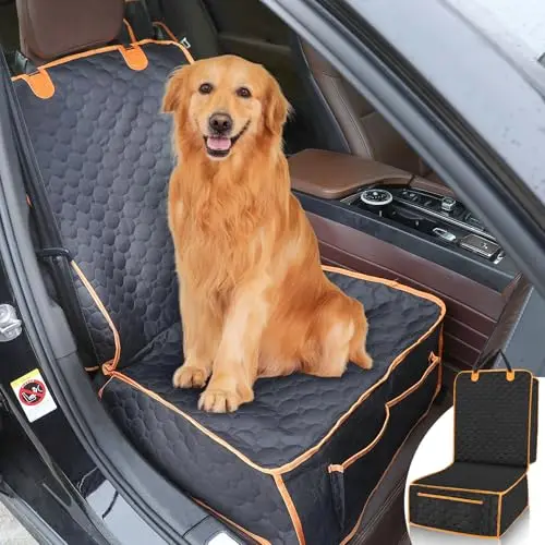 Homsunyi waterproof front seat car cover with storage pockets and non-slip material