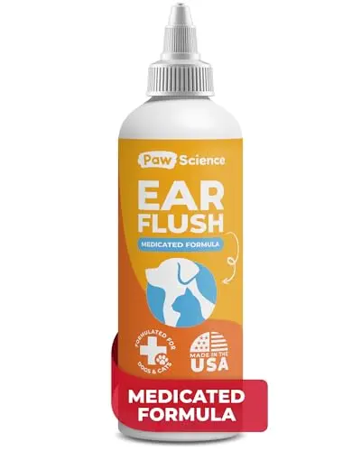 Paw Science medicated ear flush and cleaning solution for dogs and cats