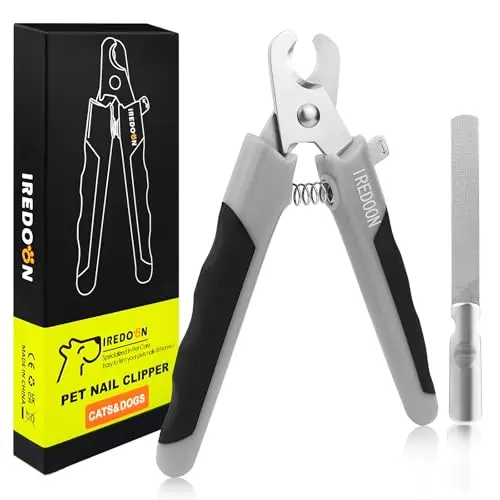 IREDOON ultra-sharp dog nail clipper with nail file