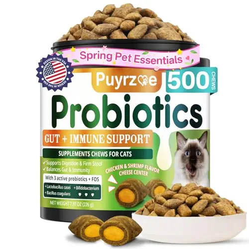 Puyrzoe Probiotic Chews with Cheese Center for Cats