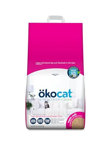 okocat Super Soft Unscented Wood Clumping Cat Litter bag