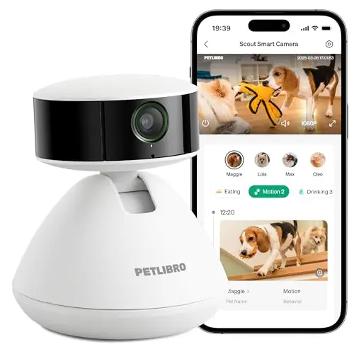 PETLIBRO AI pet camera indoor with multi-pet recognition and 360 view