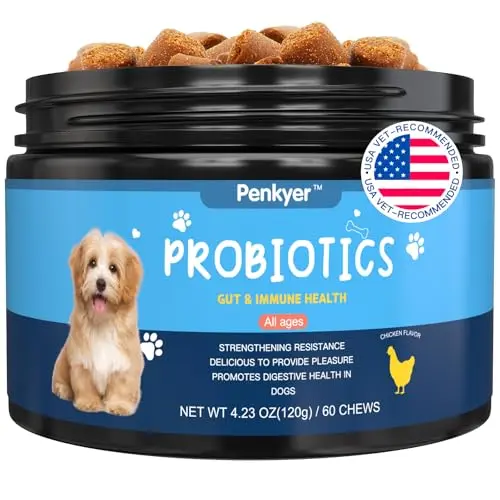 Penkyer probiotic chews for dogs in a jar