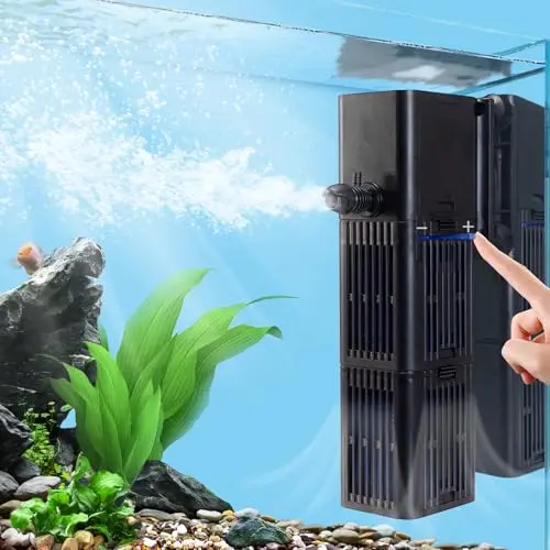 TARARIUM 4-in-1 adjustable submersible filter with bio-sponge for fish and turtle tanks