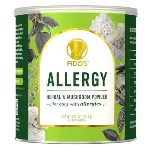 Fido's Herbal Allergy and Itch Relief powder for dogs with sensitive stomachs
