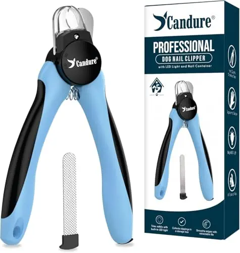 Candure LED dog nail clippers with light for safer grooming