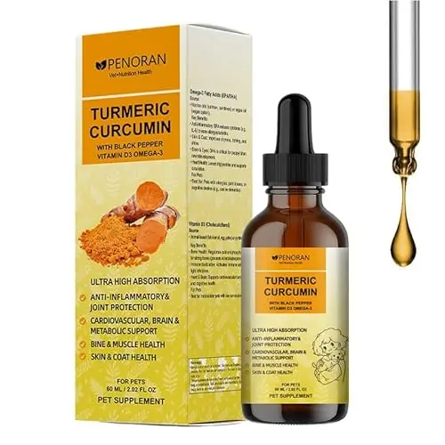 Penoran liquid turmeric curcumin drops for dogs with black pepper