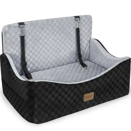 JOEJOY Dog Car Seat with reversible cover and memory foam for medium to large dogs