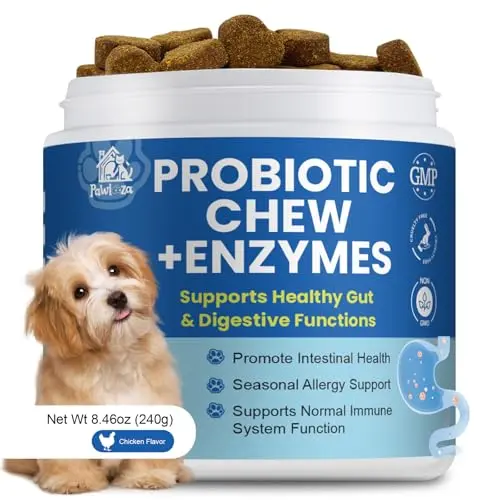Pawlooza high CFU probiotic chews for dog allergies
