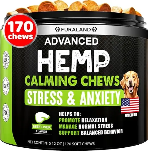 FURALAND Hemp Calming Chews for dogs with beef liver flavor