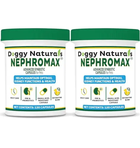 NEPHROMAX synbiotic capsules for cat and dog kidney support with prebiotics and probiotics