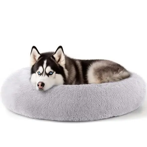 Hoewina extra large chew proof dog bed with raised edges for comfort