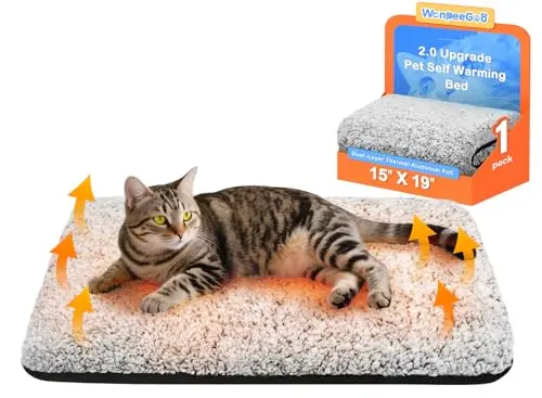 WanpeeGoo self warming cat bed with thermal foil for senior cats