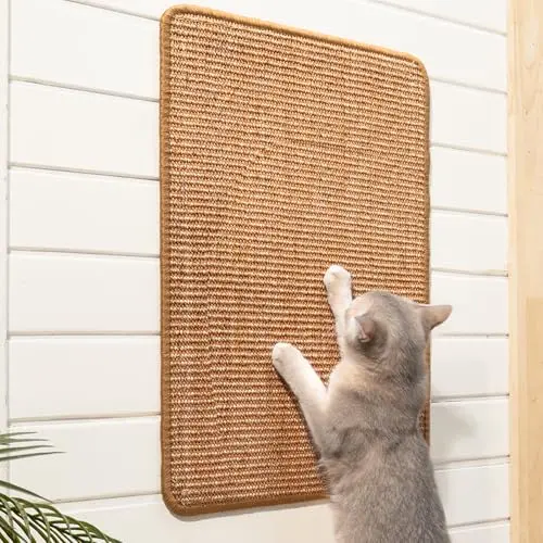 CHEERPALS brown sisal cat scratching mat for indoor cats