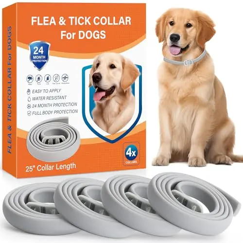 Trihood 4-pack flea and tick collar for small to large dogs