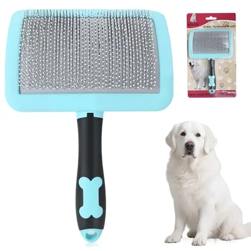 KEUYE blue curved brush specifically for Great Pyrenees