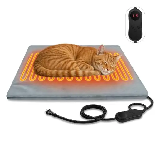AFDUV light grey adjustable temperature pet heating pad