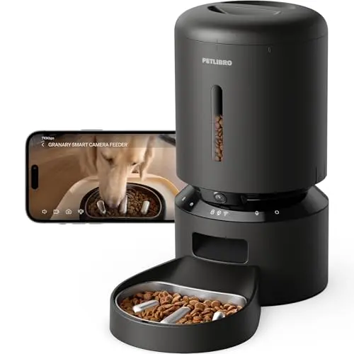 PETLIBRO automatic dog feeder with camera and slow feeder bowl