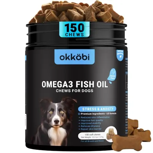 OKKOBI Omega 3 chews for dogs skin and coat