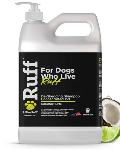 Ruff by Lillian Ruff 15:1 Concentrated Deshedding Shampoo with pump