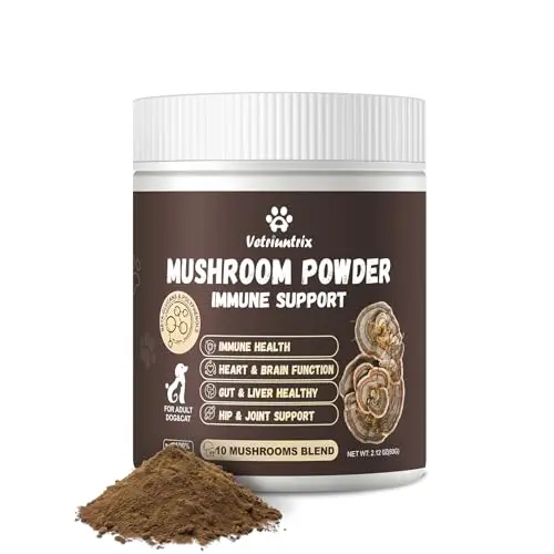 Vetriuntrix organic turkey tail mushroom powder for dogs and cats